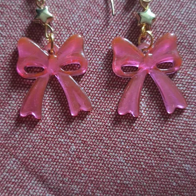 Boucles d'oreilles rose 